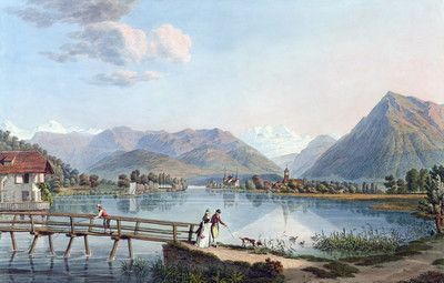 Thoune, Blümlisalp, en 1794, par Lafond Thoune, Blümlisalp, en 1794, par Lafond