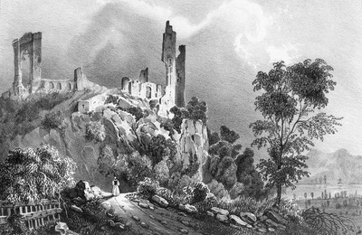 Ancien Château de Beauvoir en Royans vers 1835-1839 par Victor Cassien Ancien Château de Beauvoir en Royans vers 1835-1839 par Victor Cassien