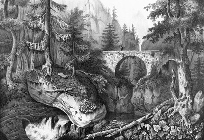Pont Pérant vers 1835-1839 par Victor Cassien Pont Pérant vers 1835-1839 par Victor Cassien