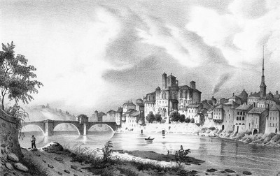 L'Isère à Romans vers 1835-1839 par Victor Cassien L'Isère à Romans vers 1835-1839 par Victor Cassien