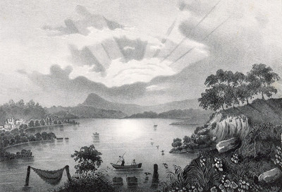 Lac de Paladru vers 1835-1839 par Victor Cassien Lac de Paladru vers 1835-1839 par Victor Cassien