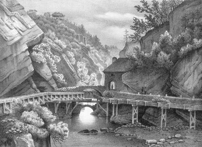 Entrée du désert de la Grande Chartreuse vers 1835-1839 par Victor Cassien Entrée du désert de la Grande Chartreuse vers 1835-1839 par Victor Cassien