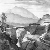 Pont sur le Drac vers 1835-1839 par Victor Cassien