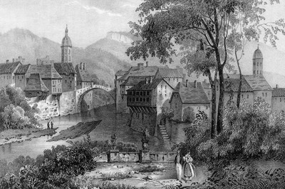Pont de Beauvoisin vers 1835-1839 par Victor Cassien Pont de Beauvoisin vers 1835-1839 par Victor Cassien