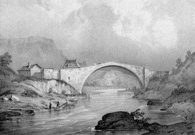 Le Drac au Pont de Claix vers 1835-1839 par Victor Cassien Le Drac au Pont de Claix vers 1835-1839 par Victor Cassien