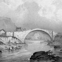 Le Drac au Pont de Claix vers 1835-1839 par Victor Cassien