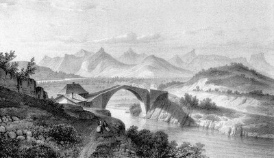 Le Drac au Pont de Claix, la Chartreuse au fond, vers 1835-1839 par Alexandre Debelle Le Drac au Pont de Claix, la Chartreuse au fond, vers 1835-1839 par Alexandre Debelle
