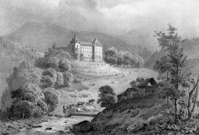 Château de la Motte vers 1835-1839 par Victor Cassien Château de la Motte vers 1835-1839 par Victor Cassien