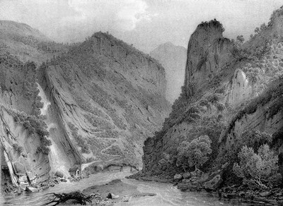 Le Drac aux sources chaudes de la Motte (aujourd'hui au fond du lac de Monteynard) vers 1835-1839 par Victor Cassien Le Drac aux sources chaudes de la Motte (aujourd'hui au fond du lac de Monteynard) vers 1835-1839 par Victor Cassien