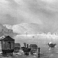 Le Rhône à Tain vers 1835-1839 par Victor Cassien
