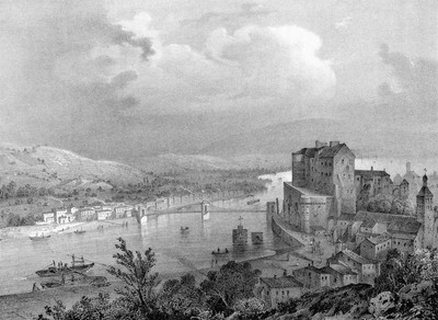 Le Rhône à Tain et Tournon vers 1835-1839 par Victor Cassien Le Rhône à Tain et Tournon vers 1835-1839 par Victor Cassien