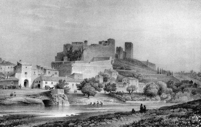 Montélimar et le Roubion, vers 1835-1839 par Alexandre Debelle Montélimar et le Roubion, vers 1835-1839 par Alexandre Debelle