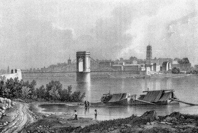 Le Rhône à Valence vers 1835-1839 par Alexandre Debelle Le Rhône à Valence vers 1835-1839 par Alexandre Debelle