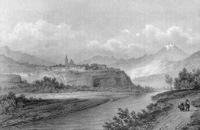 La Durance à Embrun vers 1835-1839 par Alexandre Debelle La Durance à Embrun vers 1835-1839 par Alexandre Debelle