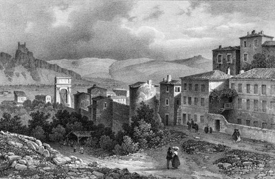 Valence et les contreforts du Vivarais vers 1835-1839 par Alexandre Debelle Valence et les contreforts du Vivarais vers 1835-1839 par Alexandre Debelle