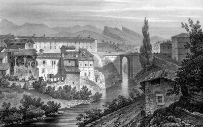 Saint-Marcellin vers 1835-1839 par Alexandre Debelle Saint-Marcellin vers 1835-1839 par Alexandre Debelle