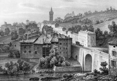 Saint-Marcellin vers 1835-1839 par Alexandre Debelle Saint-Marcellin vers 1835-1839 par Alexandre Debelle