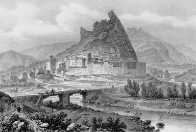 Serres et le Buëch vers 1835-1839 par Alexandre Debelle Serres et le Buëch vers 1835-1839 par Alexandre Debelle