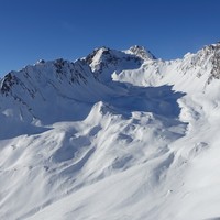 Aiguilles des Sasses à droite - Crête des Ceingles à gauche - Grand Golliat au centre