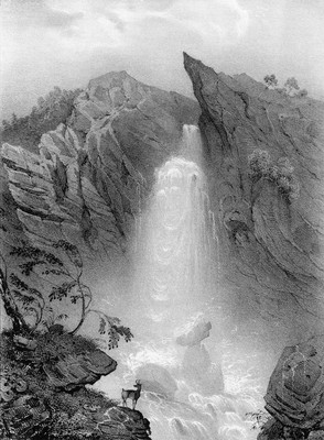 Cascade des Fréaux vers 1835-1839 par Victor Cassien Cascade des Fréaux vers 1835-1839 par Victor Cassien