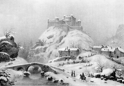 Château Queyras vers 1835-1839 par Victor Cassien Château Queyras vers 1835-1839 par Victor Cassien