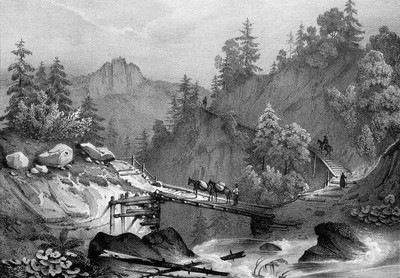 Pont Haut vers 1835-1839 par Victor Cassien Pont Haut vers 1835-1839 par Victor Cassien
