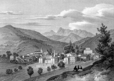 Vers les Bains d'Allevard vers 1835-1839 par Alexandre Debelle Vers les Bains d'Allevard vers 1835-1839 par Alexandre Debelle