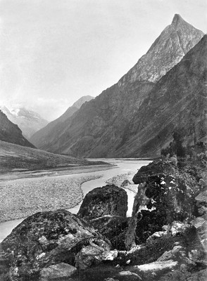 Vallée du Vénéon à Plan du Lac, Aiguille de Lanchâtra, XIXe Vallée du Vénéon à Plan du Lac, Aiguille de Lanchâtra, XIXe