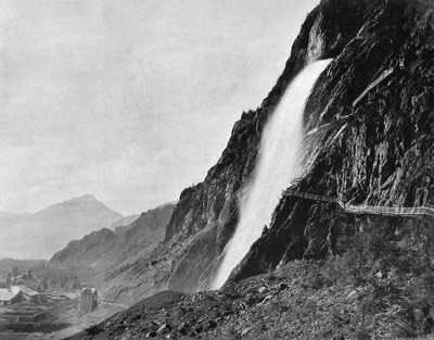Cascade de Pissevache en 1900 par Neurdein