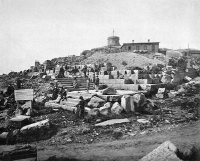 Sommet du Puy de Dôme vers 1900 par Neurdein