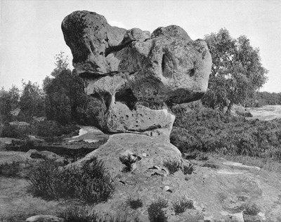 Fontainebleau, le Sphinx des Druides en 1900 par Neurdein