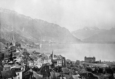 Dents du Midi, lac Léman vus de Montreux - 1900 par Neurdein