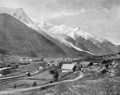 Chamonix, Aiguille du Midi, Mont Blanc, Dôme du Goûter, Aiguille du Goûter vers 1900 par Neurdein