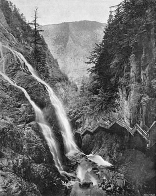 Gorges de Durnand (route du Grand Saint Bernard) en 1900 par Neurdein