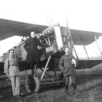 Fleury Seive sur un Bréguet 14 et son pilote
