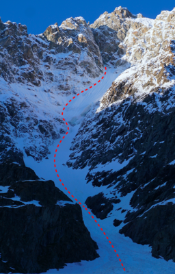 Ligne complète depuis le pied du couloir Ligne complète depuis le pied du couloir