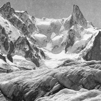 Glacier et Dent du Géant, vue antérieure à 1927