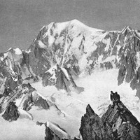 Pointe Sella, Mont Blanc, vus de la Dent du Géant pointe Graham, avant 1927