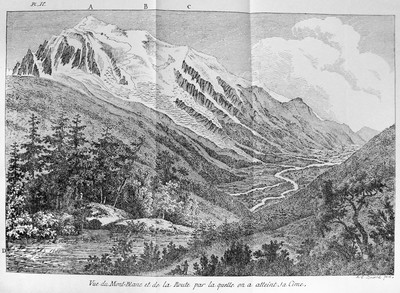 Mont Blanc, vallée de Chamonix, itinéraire de l'ascension par M. de Saussure, par M. T. Bourrit Mont Blanc, vallée de Chamonix, itinéraire de l'ascension par M. de Saussure, par M. T. Bourrit