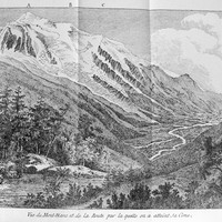 Mont Blanc, vallée de Chamonix, itinéraire de l'ascension par M. de Saussure, par M. T. Bourrit