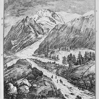 Aiguille du Goûter, Glacier de Bionnassay, d'après Johann Rudolph Schellenberg