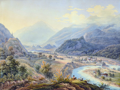 La mescla des Rhins à Reichenau par Johann Jakob Meyer (Meier)