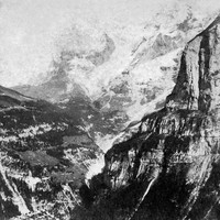 Eiger - Mönch pris de Murren par Braun en 1865