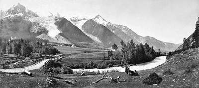 Les Bossons et l'Arve par Adolphe Braun Les Bossons et l'Arve par Adolphe Braun