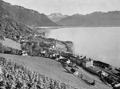 Territet, Veytaux, Chillon, Rochers de Naye, Dents du Midi par Braun Territet, Veytaux, Chillon, Rochers de Naye, Dents du Midi par Braun