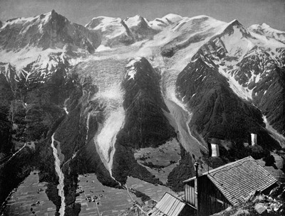 Mont Blanc N vu de Bellachat par Braun Mont Blanc N vu de Bellachat par Braun