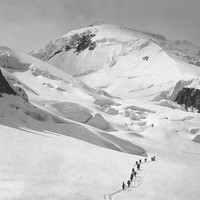 Dôme du goûter N, Glacier des Bossons, en 1862, par Bisson Frères