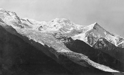 Mont Blanc N, Glacier des Bossons par Bisson Frères en 1863 Mont Blanc N, Glacier des Bossons par Bisson Frères en 1863
