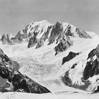 Mont Blanc, Mont Blanc du Tacul, Glacier du Géant, par Bisson en 1860