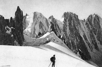 Courtes, Droites, Aiguille Verte vus du glacier du Tour Noir, avant 1927 Courtes, Droites, Aiguille Verte vus du glacier du Tour Noir, avant 1927